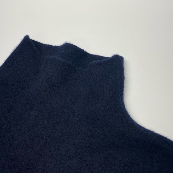 Scotch & Soda Women’s Navy Wool/Cashmere Mock Neck Sweater S LUXURIOUS - Picture 4 of 13